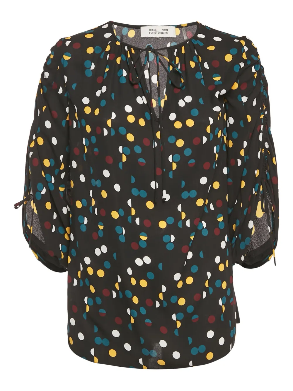DVF Diane von Furstenberg polka dot-pattern blouse | Black | Image 1