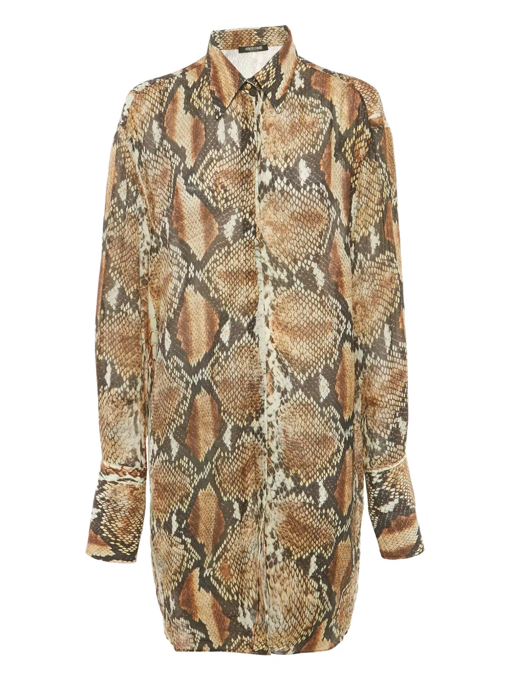 Roberto Cavalli Vintage Chemisier con stampa - Marrone