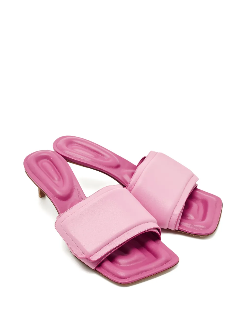 Jacquemus Pre-Owned leather square sandals - Roze