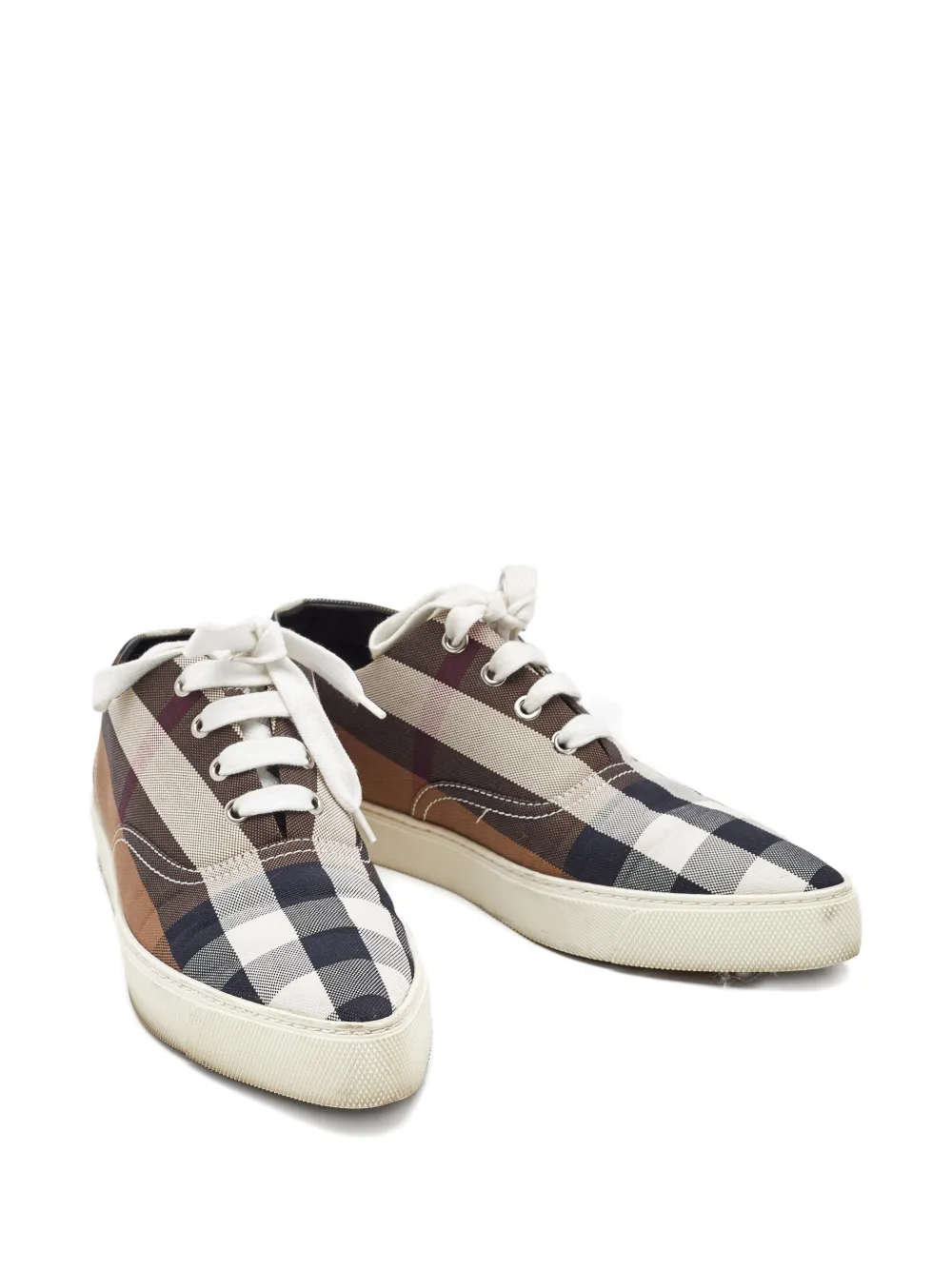 Burberry Pre-Owned House Check pointed-toe sneakers - Bruin