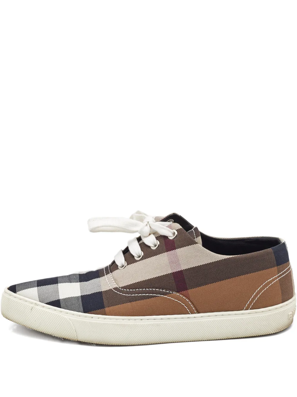 Burberry Pre-Owned House Check pointed-toe sneakers - Marrone