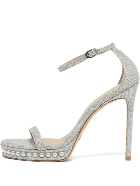 Stuart Weitzman Nudist glitter sandals
