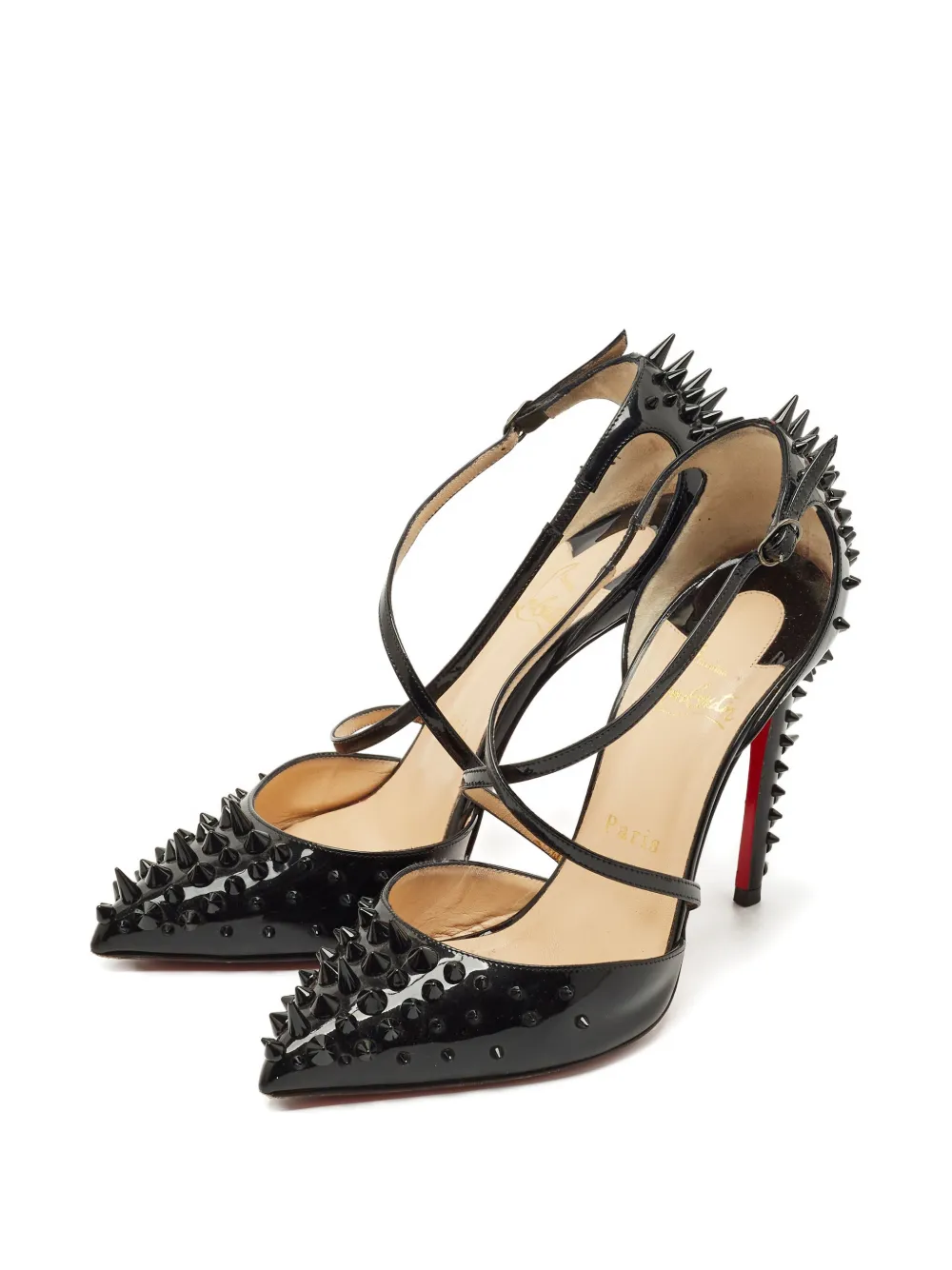 Christian Louboutin Pre-Owned spiked leather pumps - Zwart