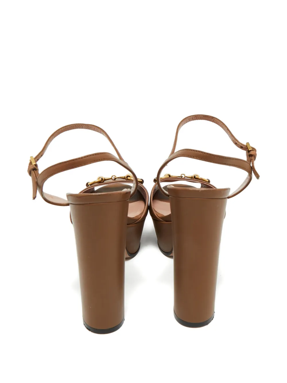 GUCCI Pre-owned Claudie Platform Heel Sandals In Brown