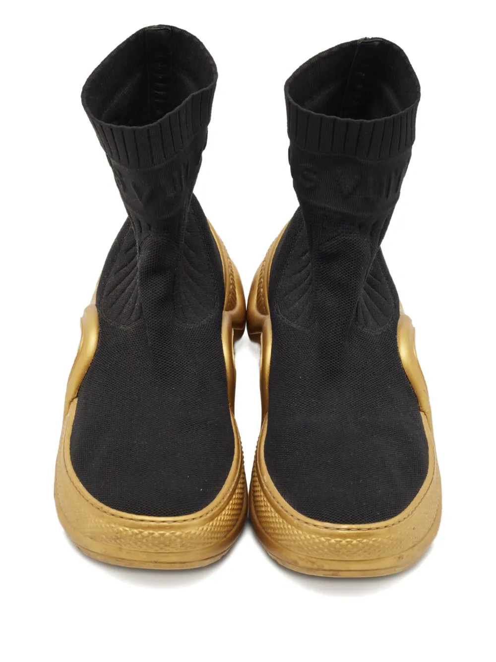 Pre-owned Louis Vuitton Archlight Knit High-top Boots In Black