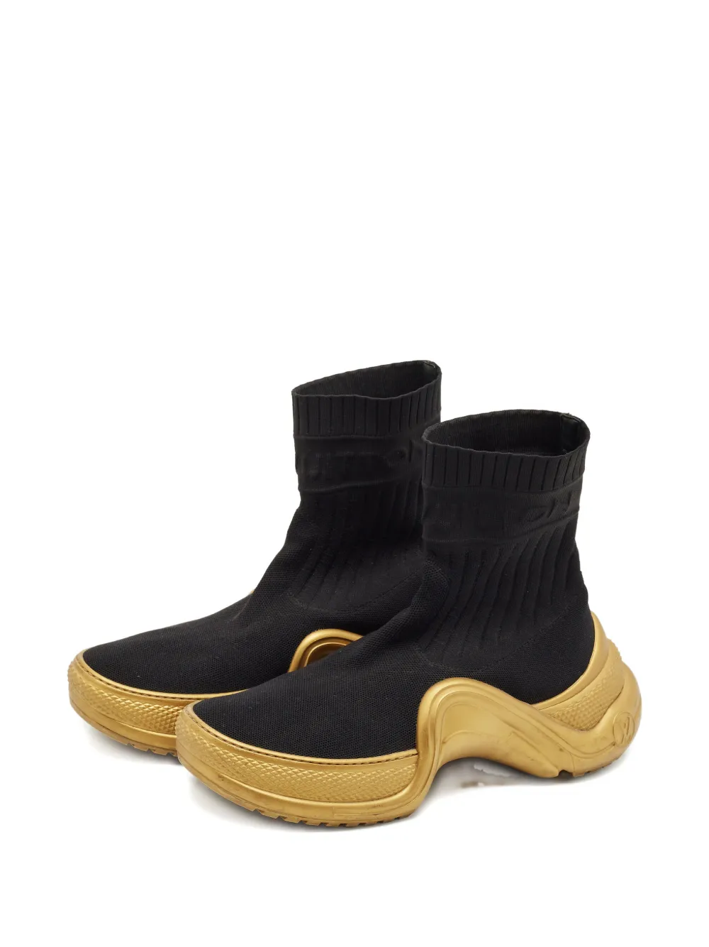 Louis Vuitton Pre-Owned Archlight knit high-top boots - Zwart