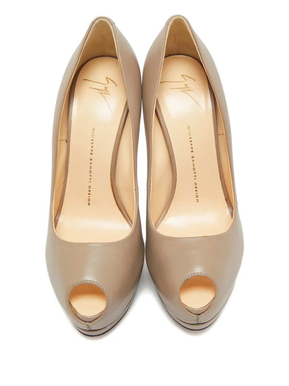 Giuseppe Zanotti Vintage peep-toe platform pumps - Beige