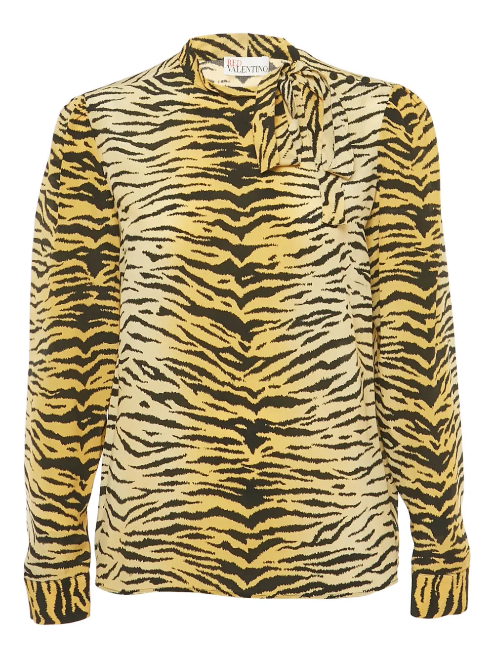 Valentino Pre-Owned tiger print silk top - Toni neutri
