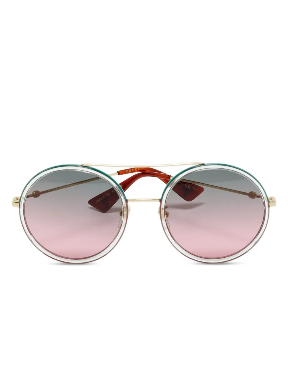 Gucci Pre-Owned round-frame sunglasses | Green | Image 1