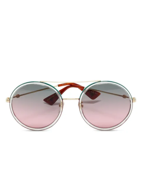 Gucci Pre-Owned lentes de sol con armazón redonda