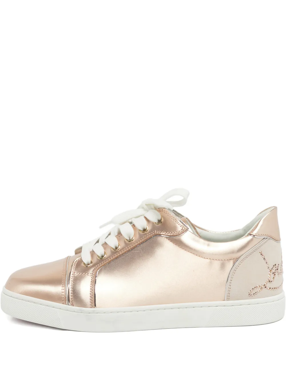 Pre-owned Christian Louboutin Fun Vieira Suede Sneakers In Pink
