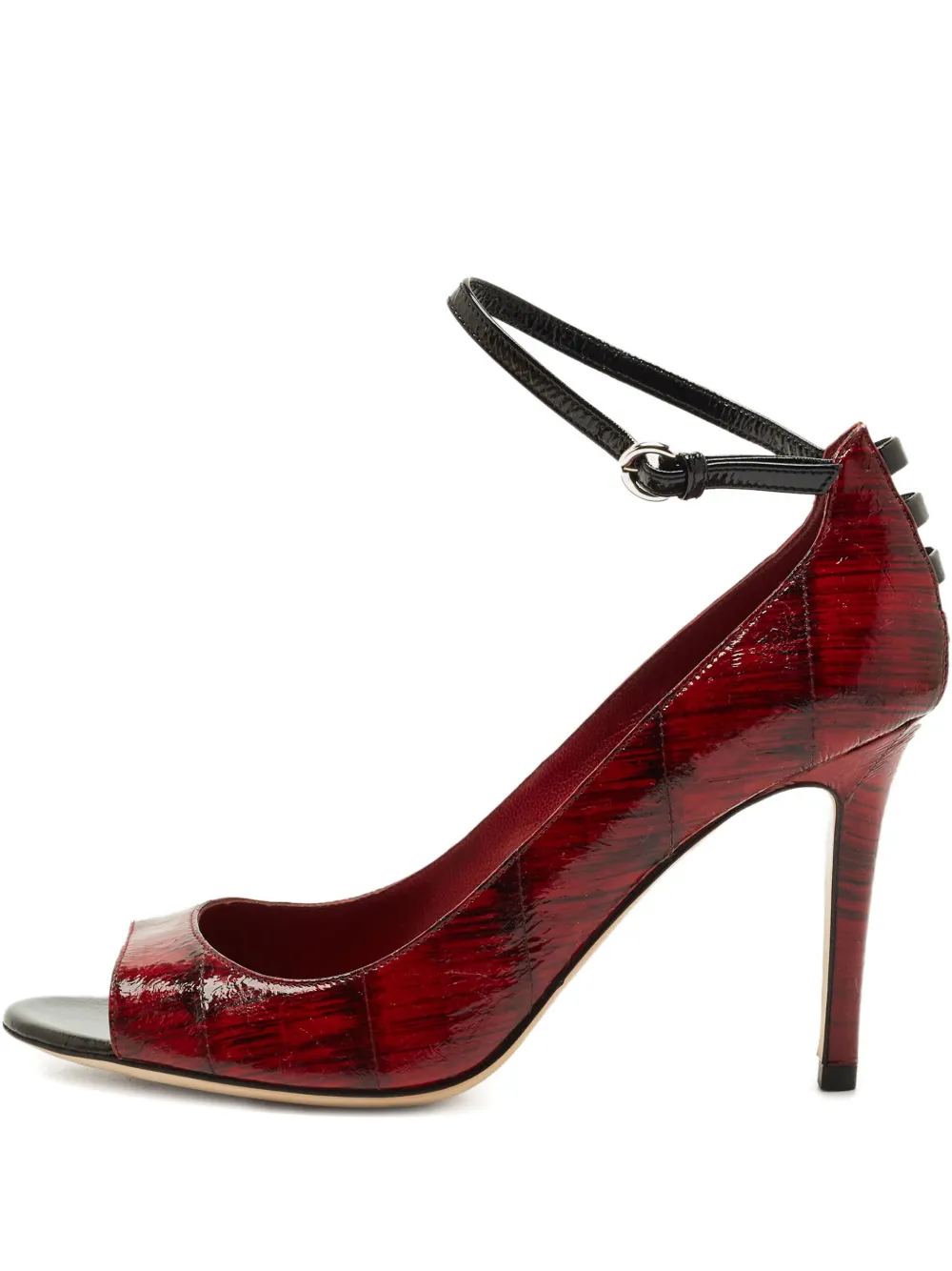 Sergio Rossi peep-toe strap pumps - Rosso