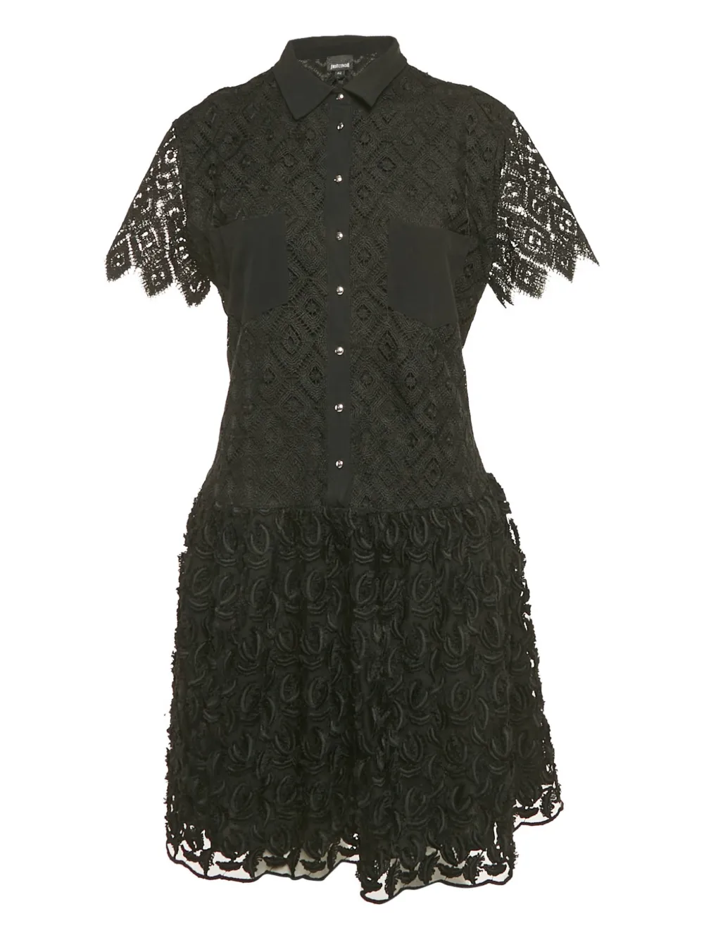 Just Cavalli lace mini dress - Nero