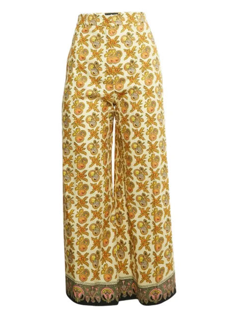 Etro Pre-Owned printed wide-leg trousers