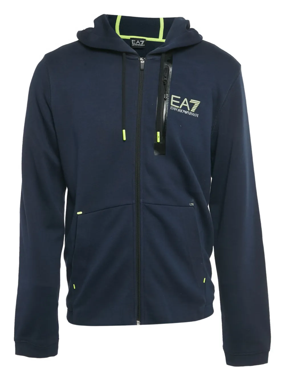 Emporio Armani Pre-Owned Jersey-Hoodie mit Reißverschluss - Blau
