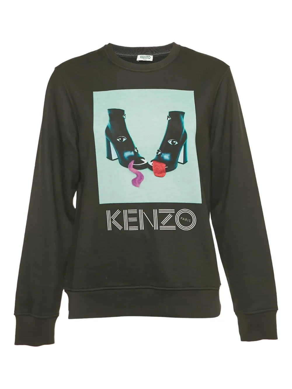 Kenzo Pre-Owned x Toilet Paper printed sweatshirt | Black | Image 1