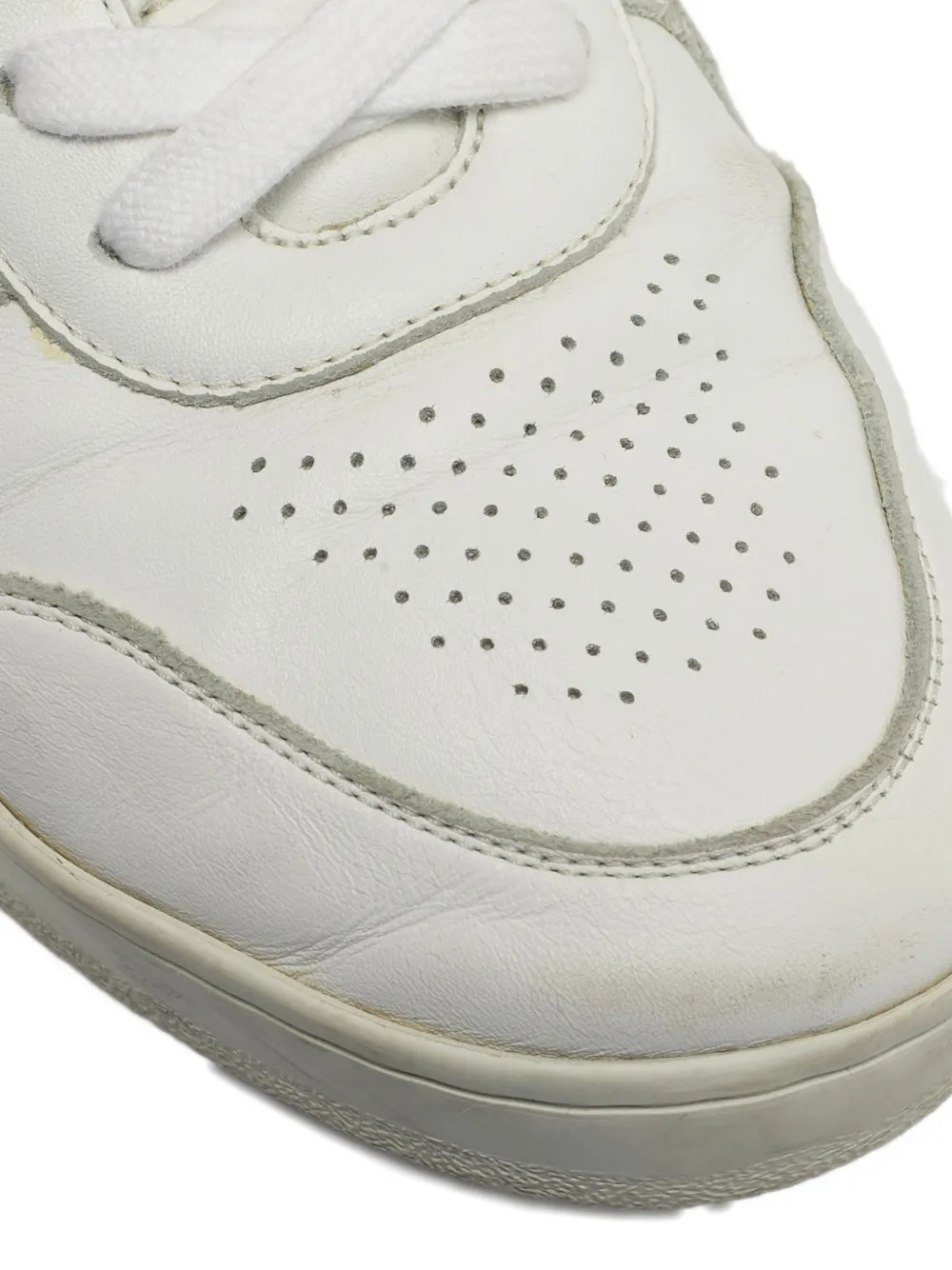 Celine Pre-Owned leather lace-up sneakers - Wit