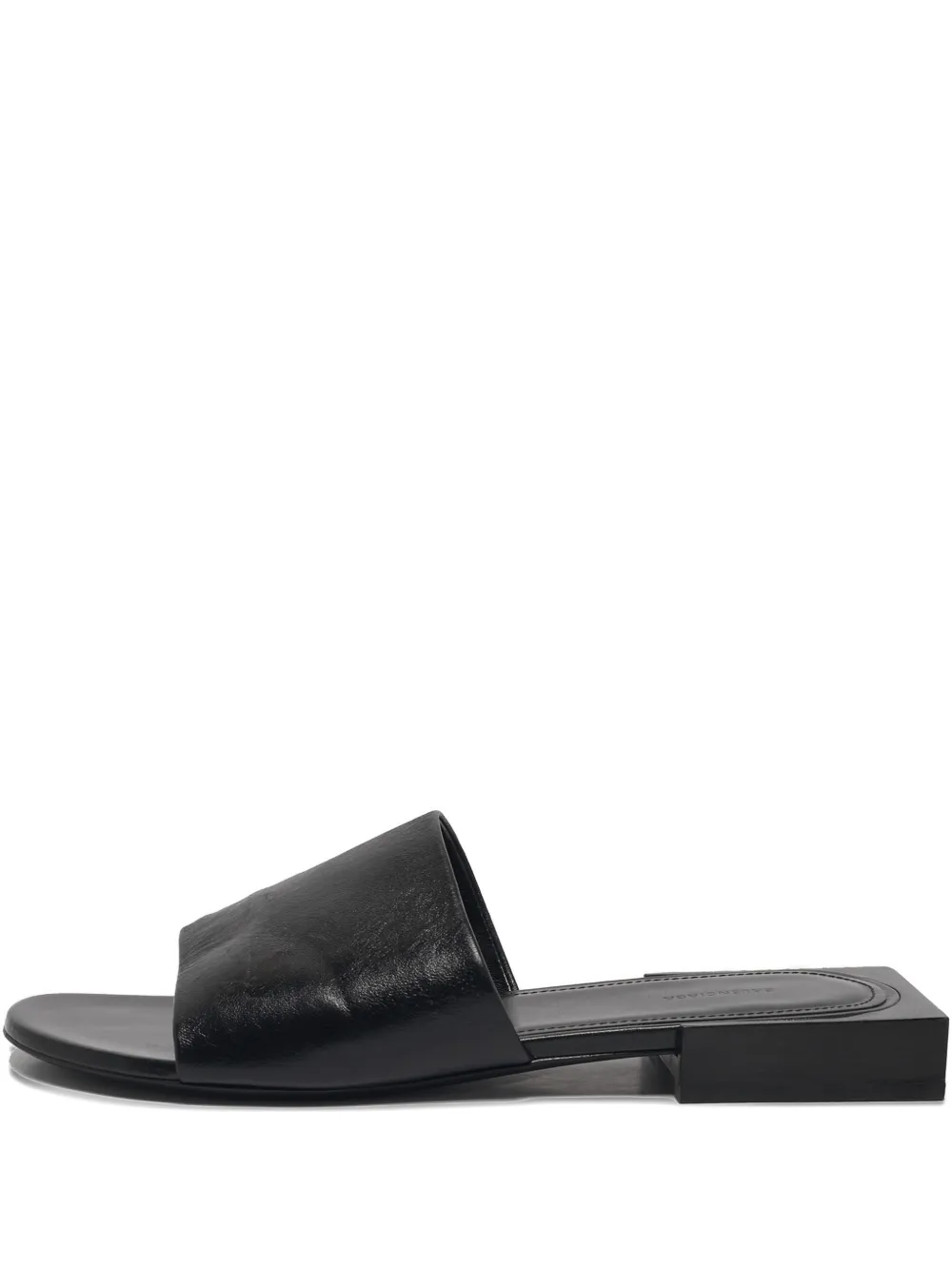 Balenciaga Pre-Owned Box leather flat sandals - Schwarz