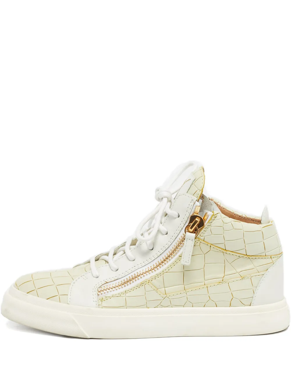 Giuseppe Zanotti Vintage crocodile-effect sneakers - Toni neutri