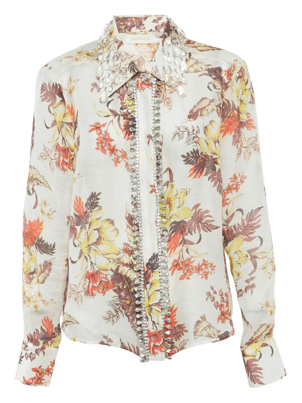 ZIMMERMANN floral-print shirt - Toni neutri
