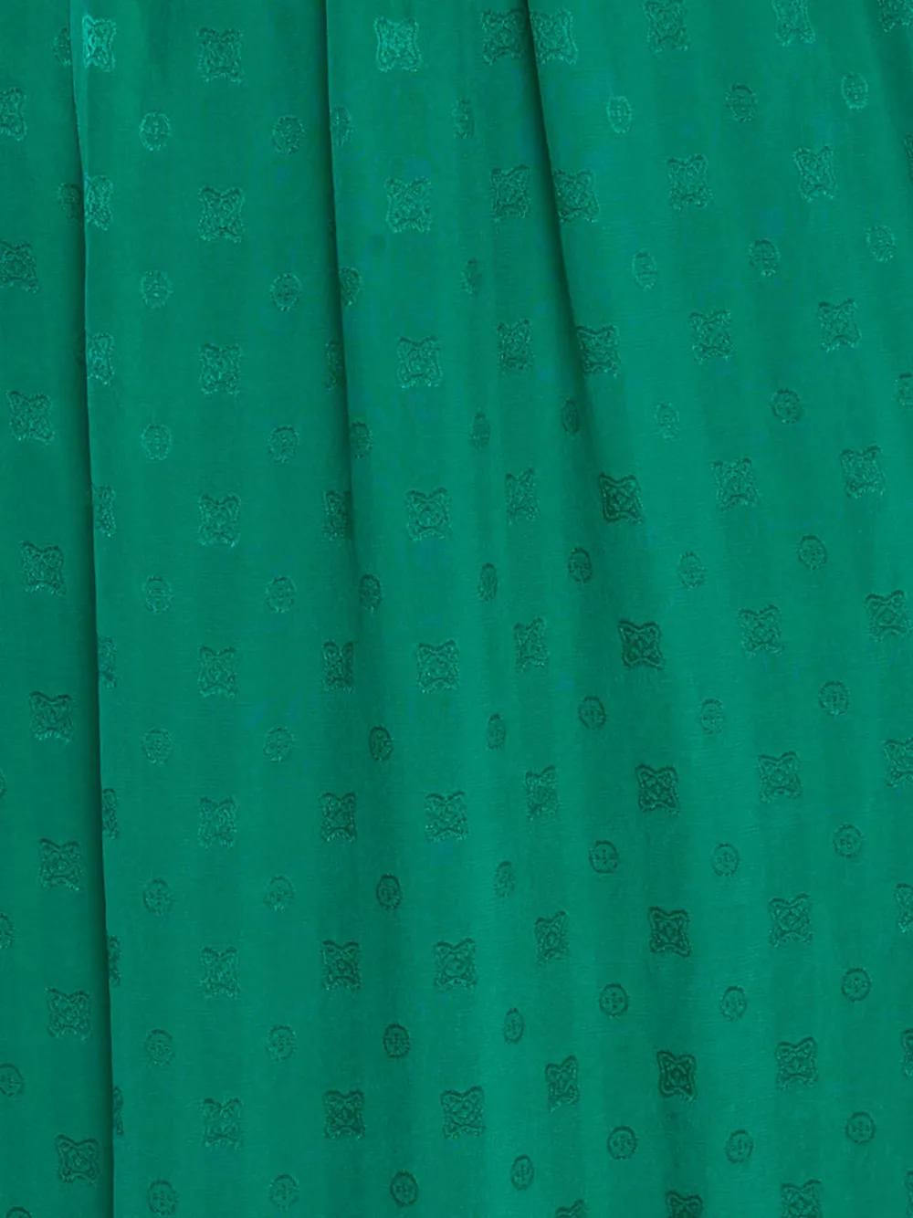 Pre-owned Zadig & Voltaire Patterned Lace-hem Midi Skirt In Green