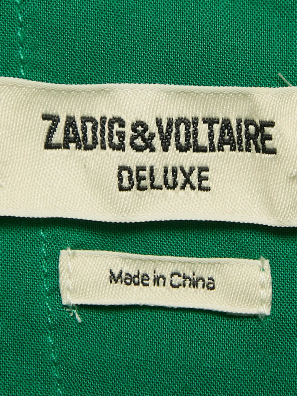 Pre-owned Zadig & Voltaire Patterned Lace-hem Midi Skirt In Green