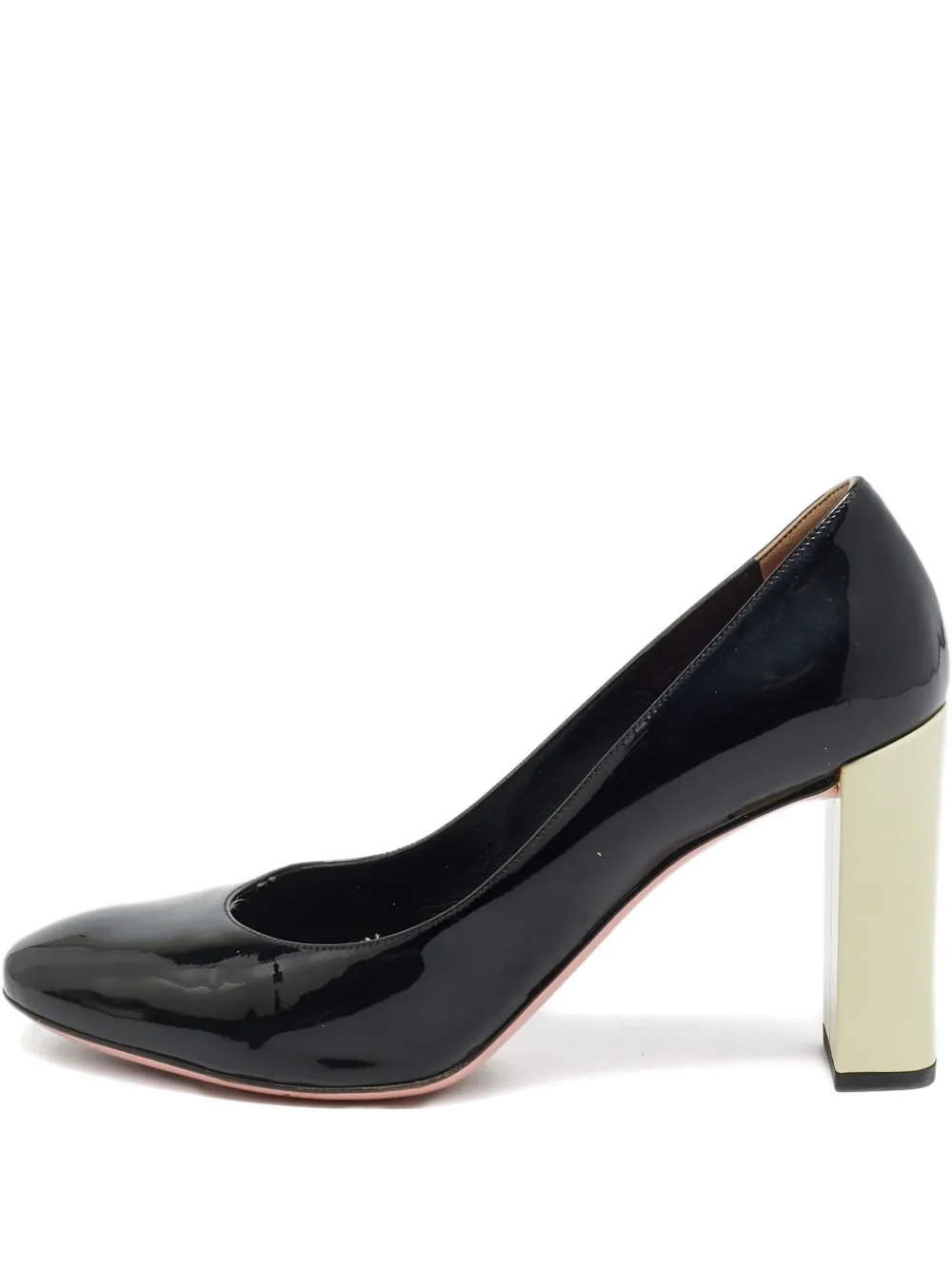 Fendi Pre-Owned block-heel patent-leather pumps - Nero