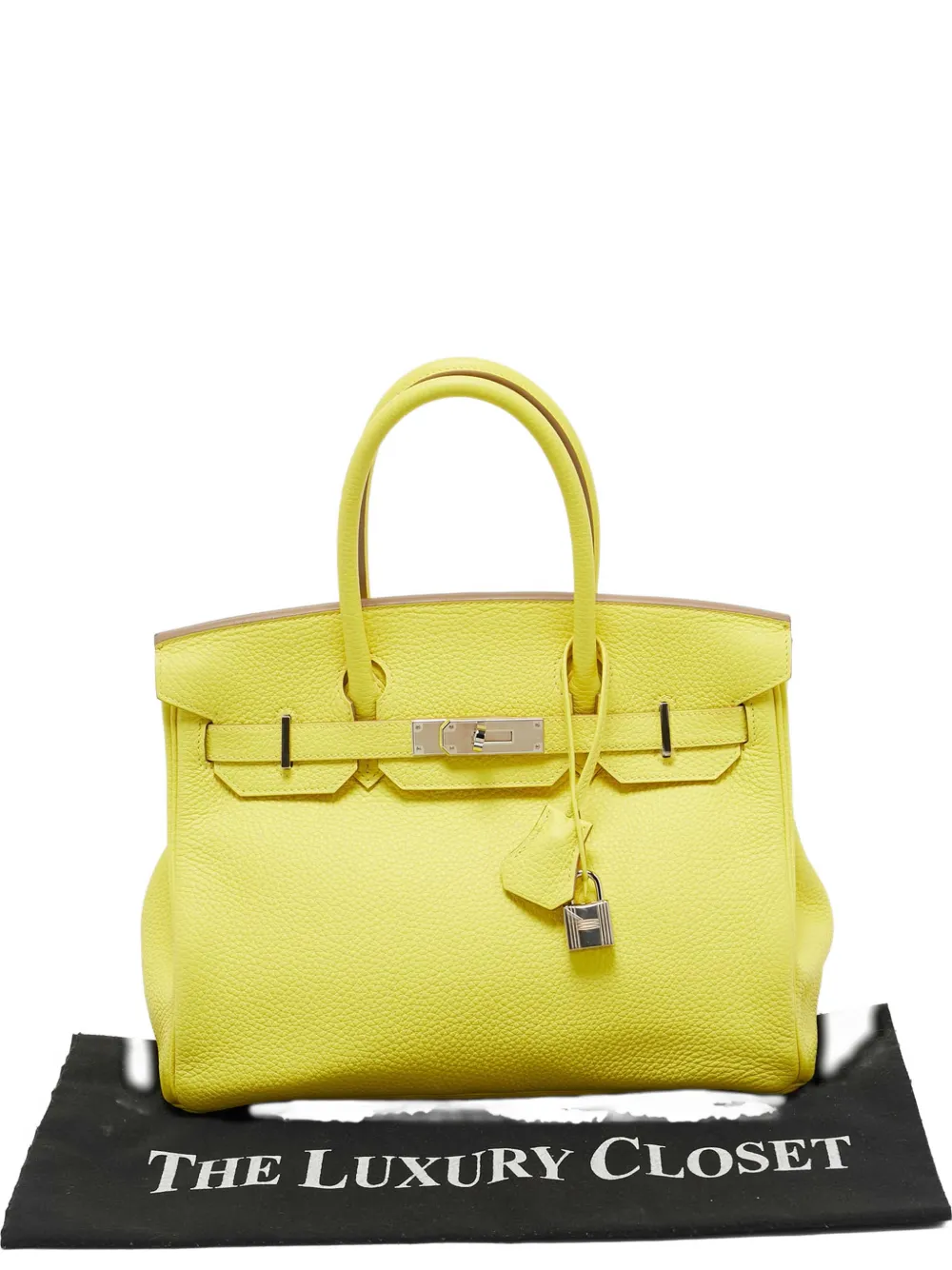 Pre-owned Hermes 30 Birkin Leather Tote Bag In Yellow