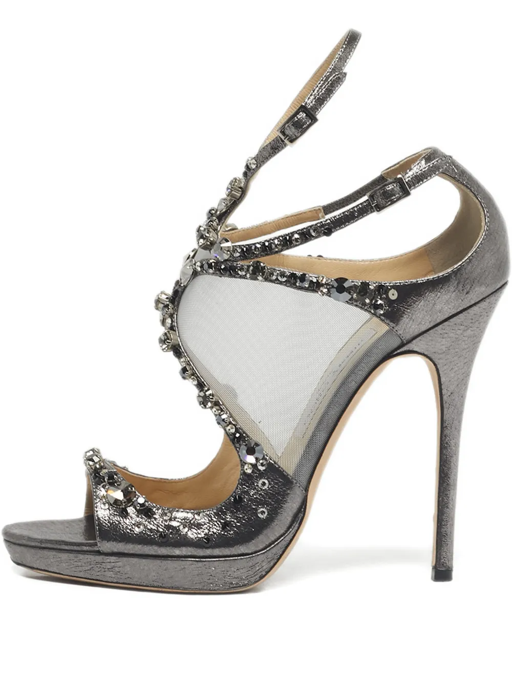 Jimmy Choo Pre-Owned Karima embellished sandals - Bianco