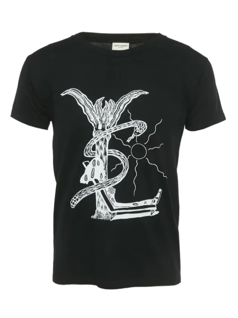 Saint Laurent Pre-Owned playera con motivo