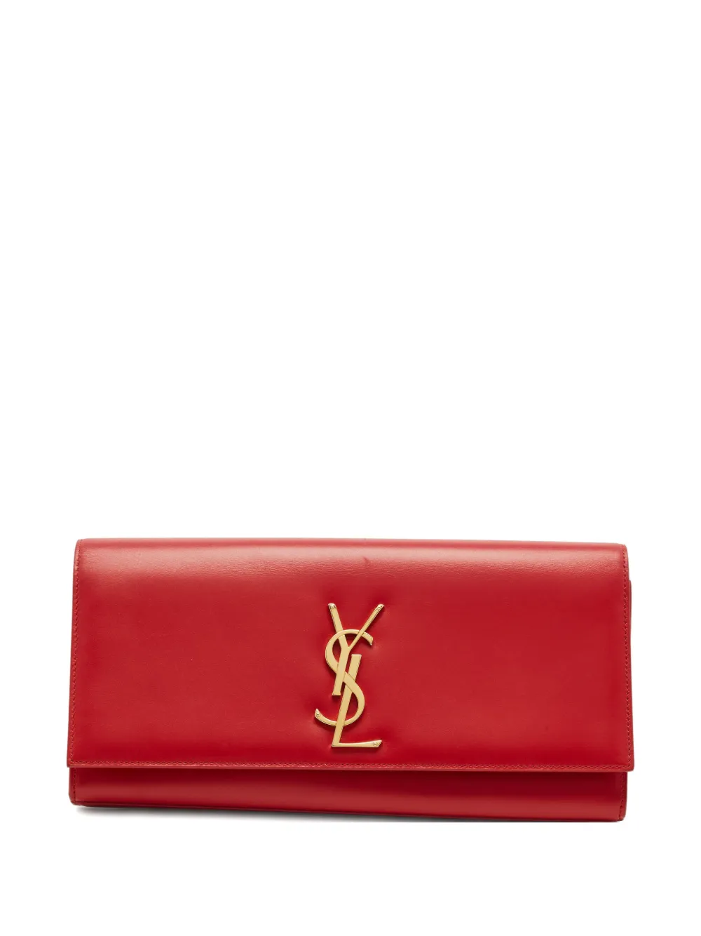 Saint Laurent Pre-Owned Clutch Cassandre in pelle - Rosso