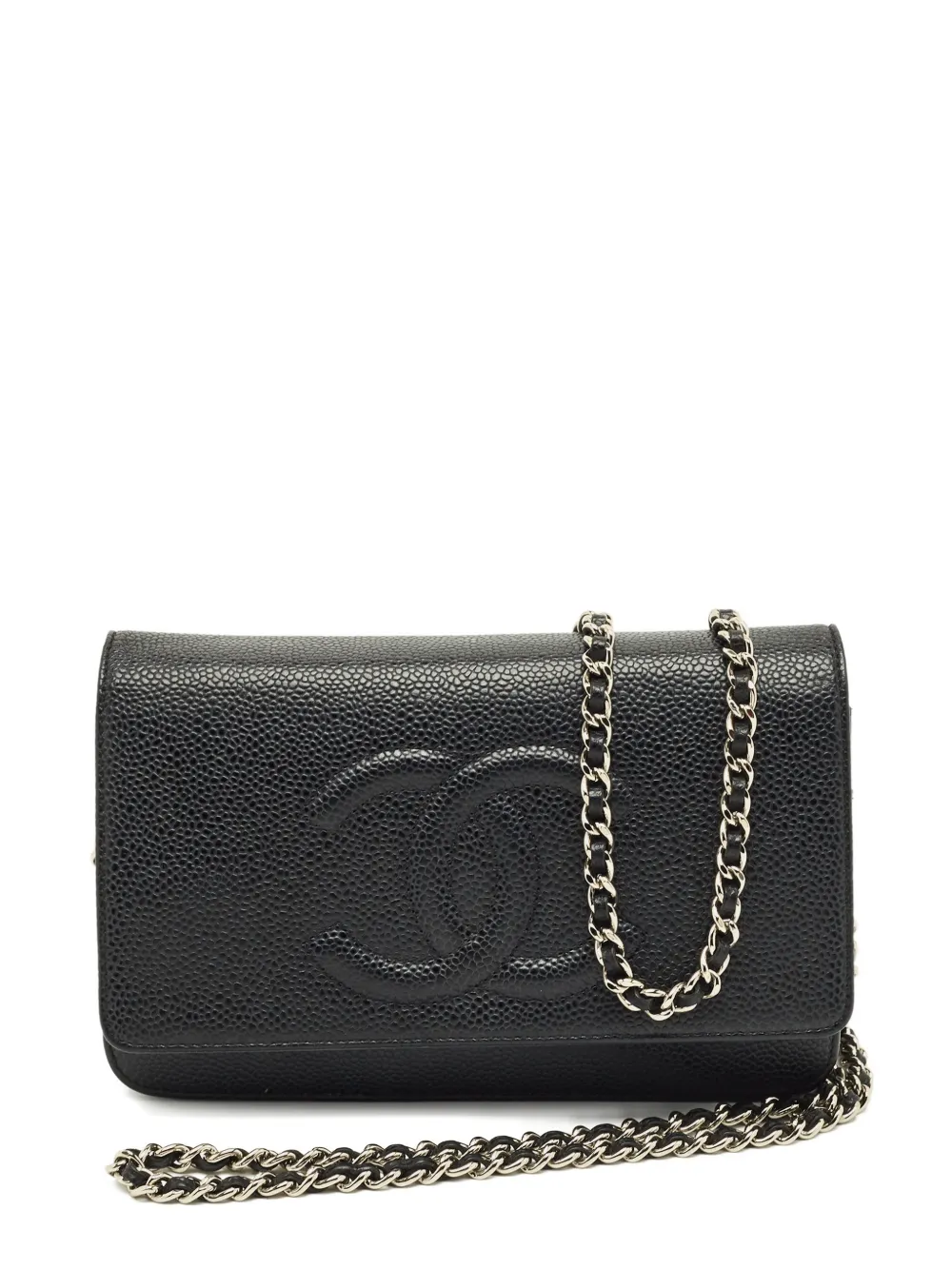 CHANEL Pre-Owned 2012 caviar-leather crossbody bag - Nero