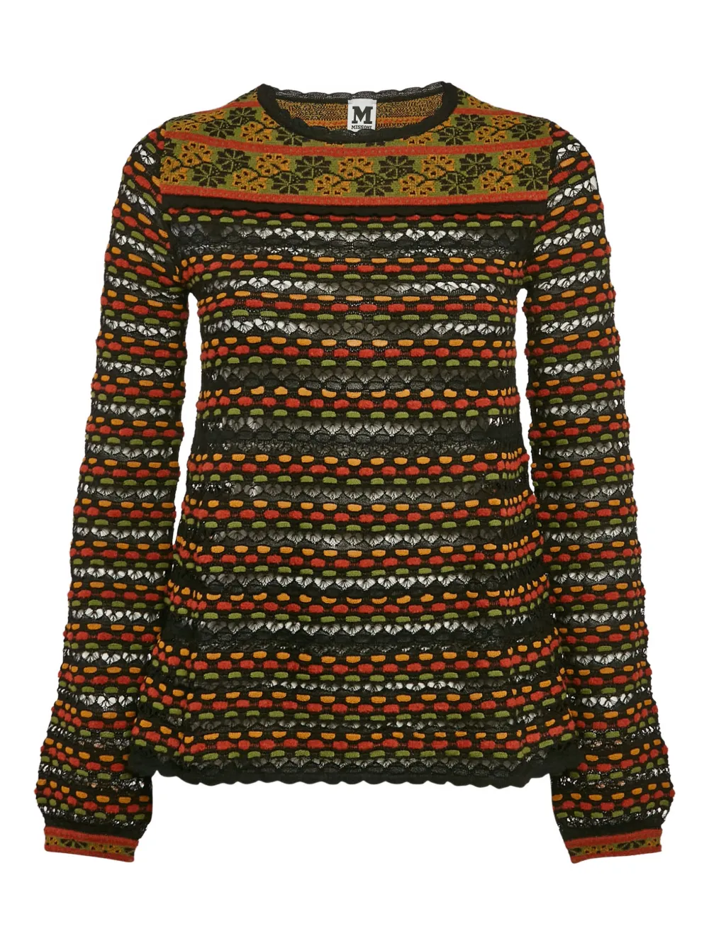 Missoni Pre-Owned floral knit sweater - Nero