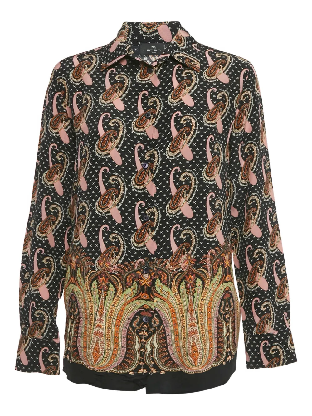 Etro Pre-Owned paisley silk shirt - Nero