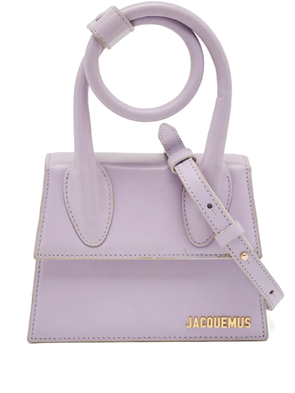 Jacquemus Pre-Owned Le Chiquito leather rolled-handle mini bag - Purple