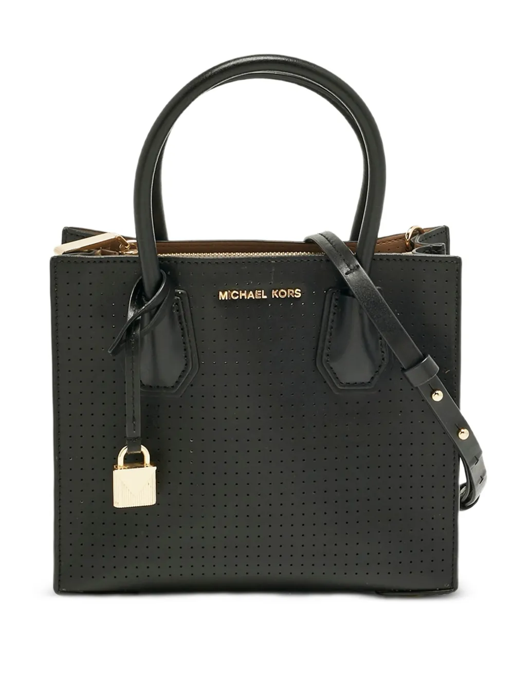 Michael Kors Vintage Perforierte Mercer Tote Bag - Schwarz