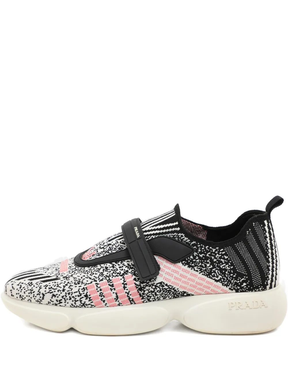 Prada Pre-Owned knitted strap slip-on sneakers | White | Image 1
