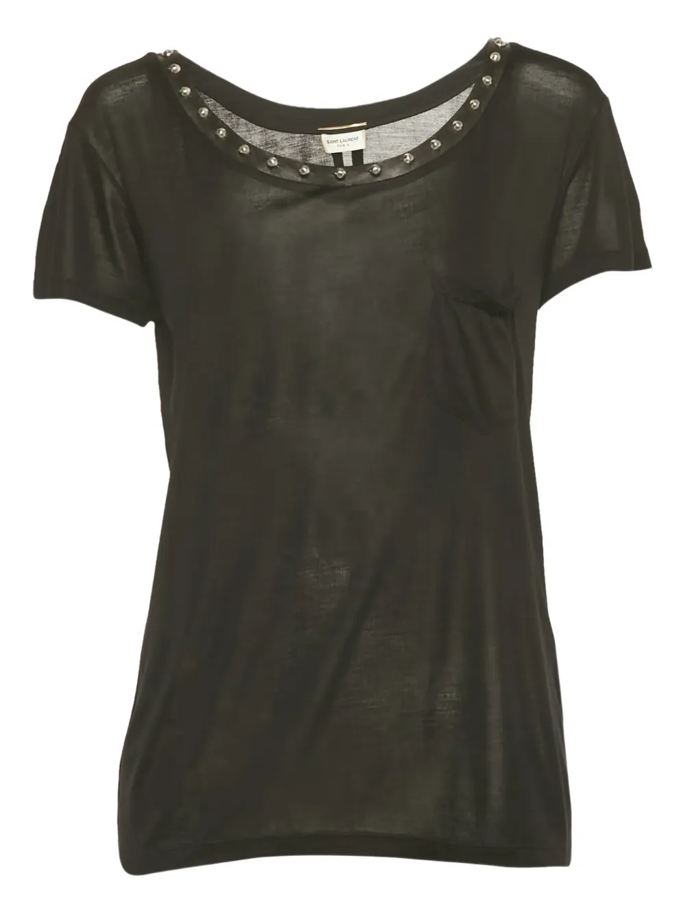 Saint Laurent Pre-Owned playera con cuello redondo | negro | Image 1
