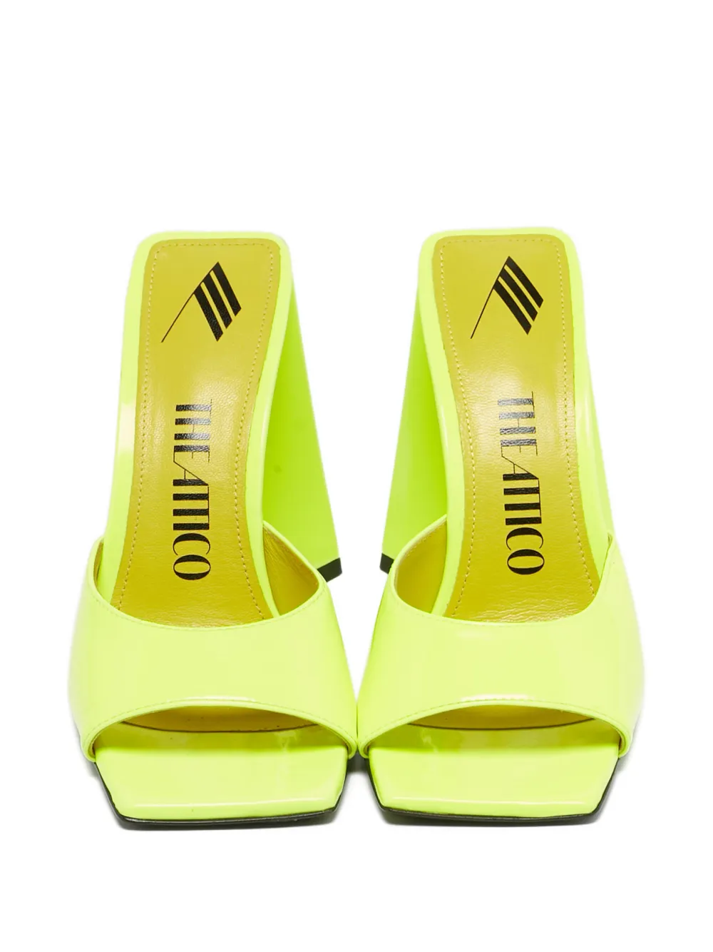 The Attico square-toe sandals - Groen