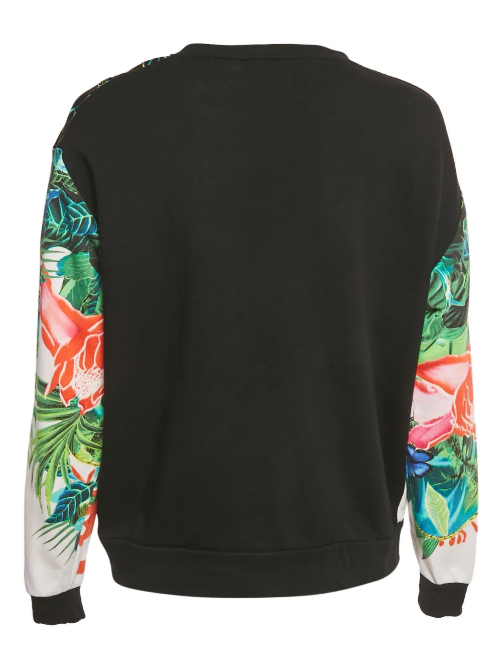 Pre-owned Roberto Cavalli Graphic-embroidered Cotton Sweatshirt In Black