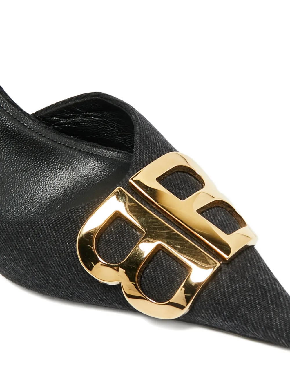 BALENCIAGA Pre-owned Logo Denim Pumps In Black