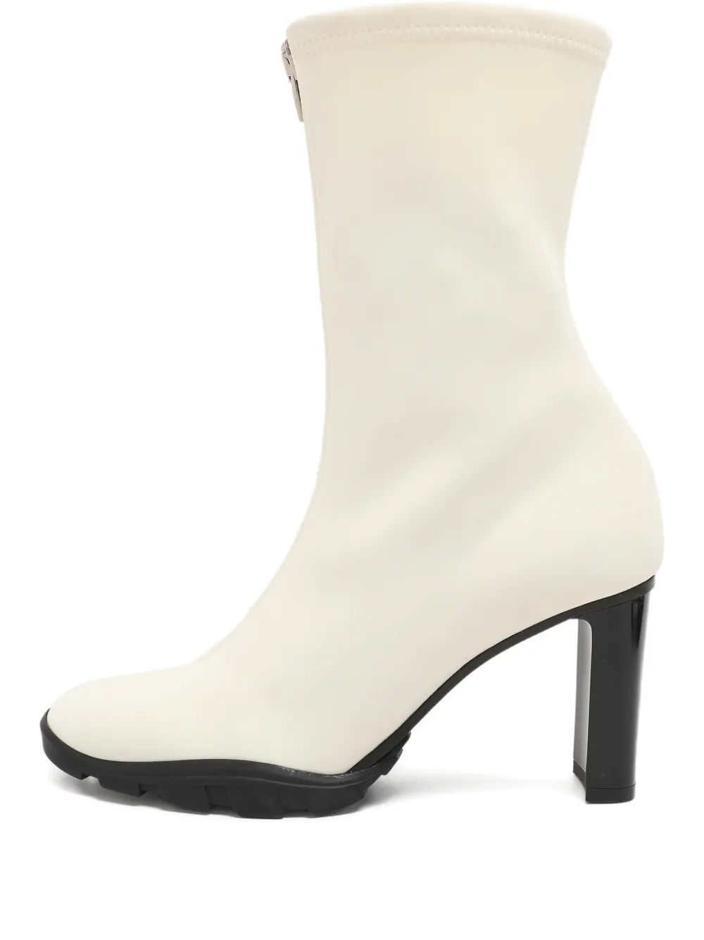 Pre-owned Alexander Mcqueen Neoprene Tread-sole Boots In White