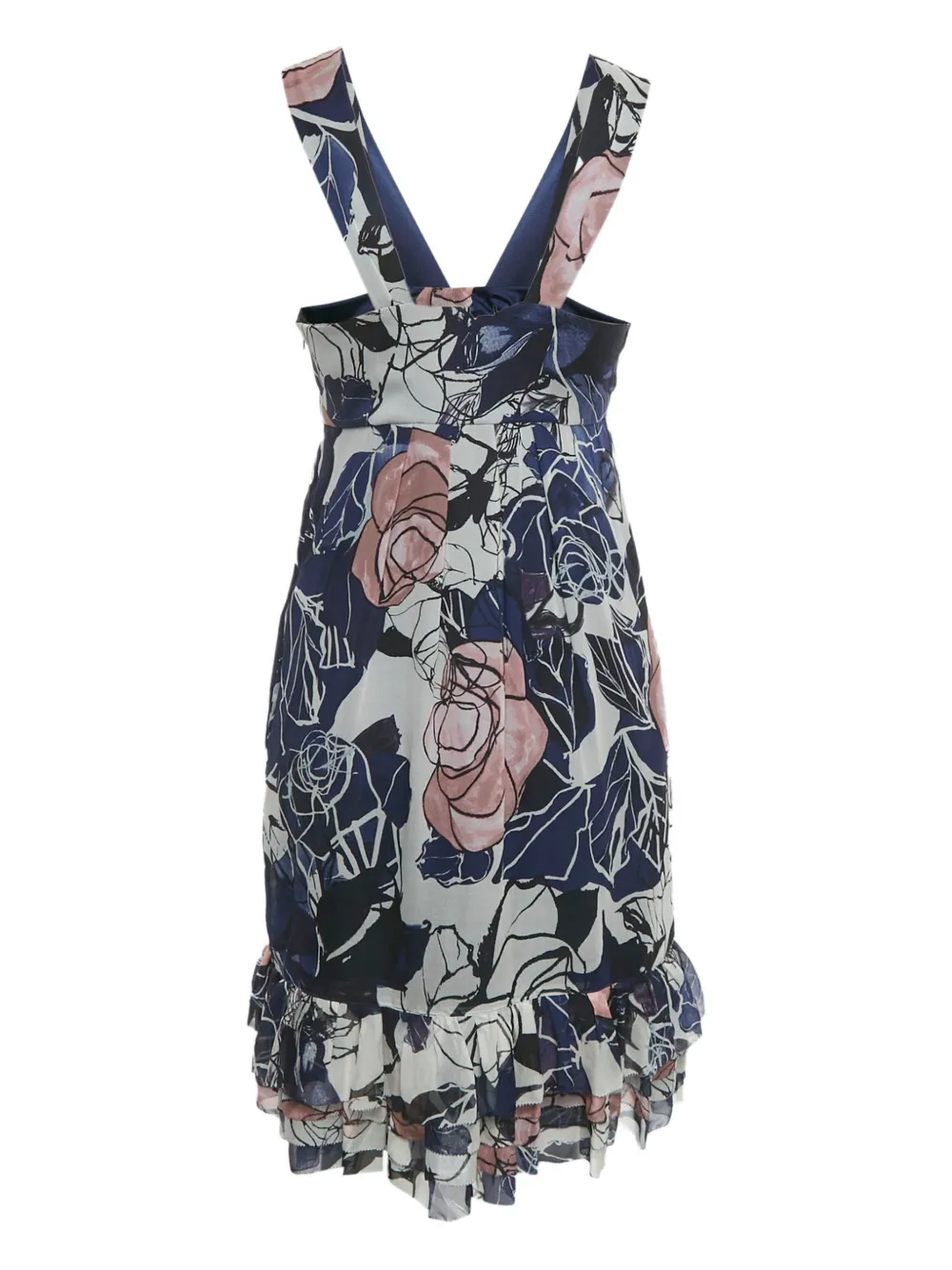 DVF Diane von Furstenberg fluid floral dress - Blauw