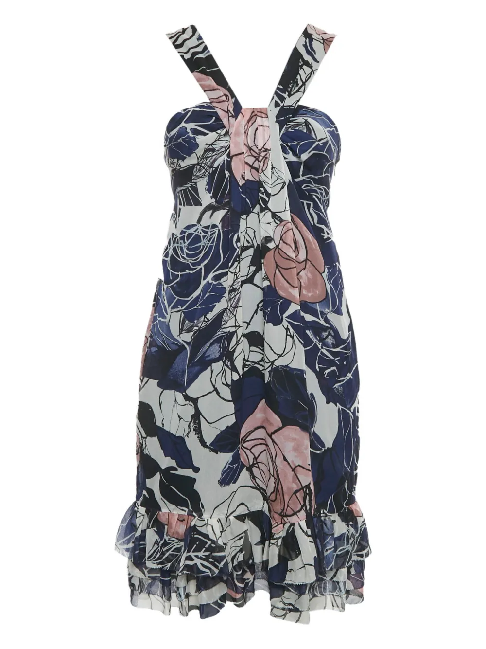 DVF Diane von Furstenberg fluid floral dress - Blau