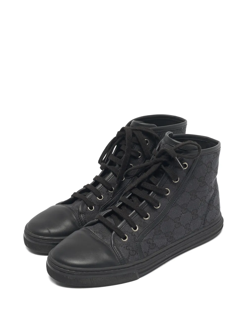 Pre-owned Gucci Brooklyn Sneakers In Black