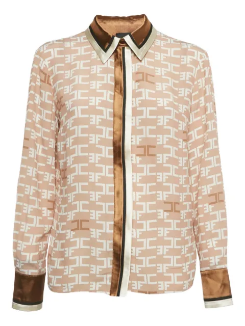 Elisabetta Franchi Monogram print buttoned blouse