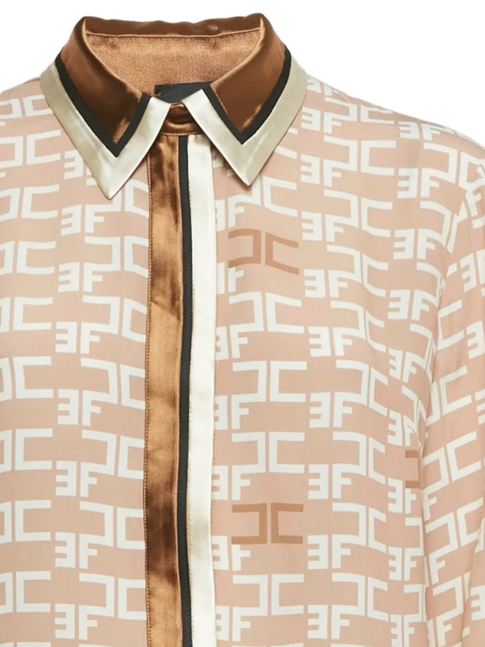 Elisabetta Franchi Monogram print buttoned blouse | Image 2