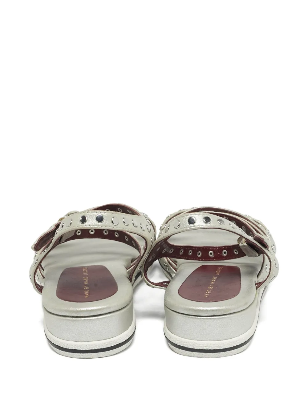 Marc By Marc Jacobs Gena studded ankle-strap sandals - Zilver