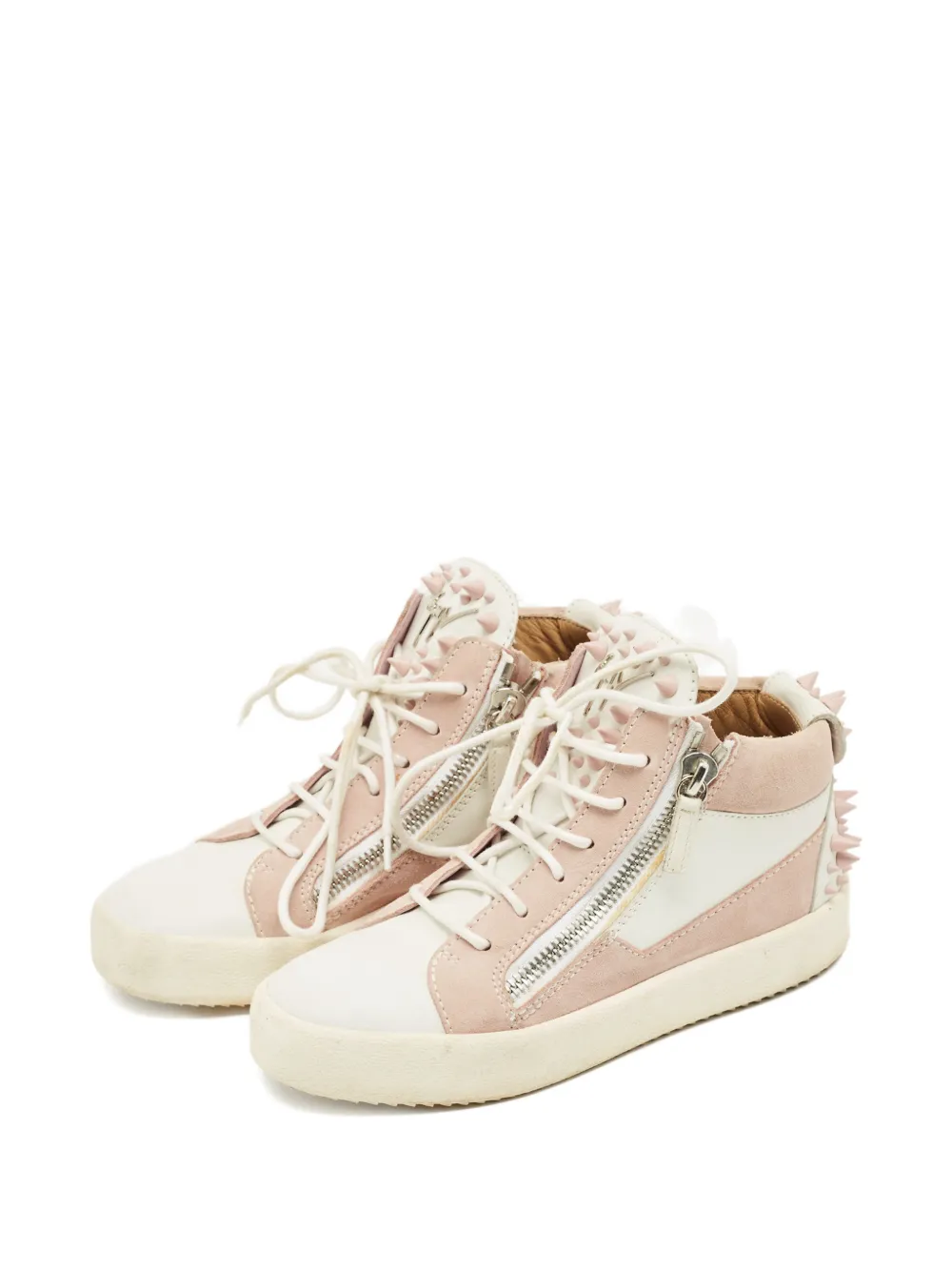 GIUSEPPE ZANOTTI Pre-owned Dual-zip High-top Sneakers In Pink