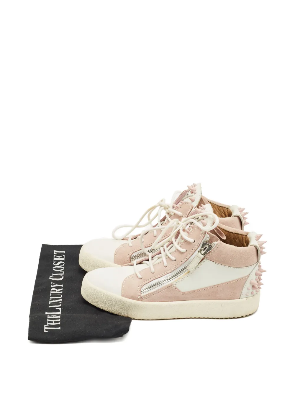 GIUSEPPE ZANOTTI Pre-owned Dual-zip High-top Sneakers In Pink